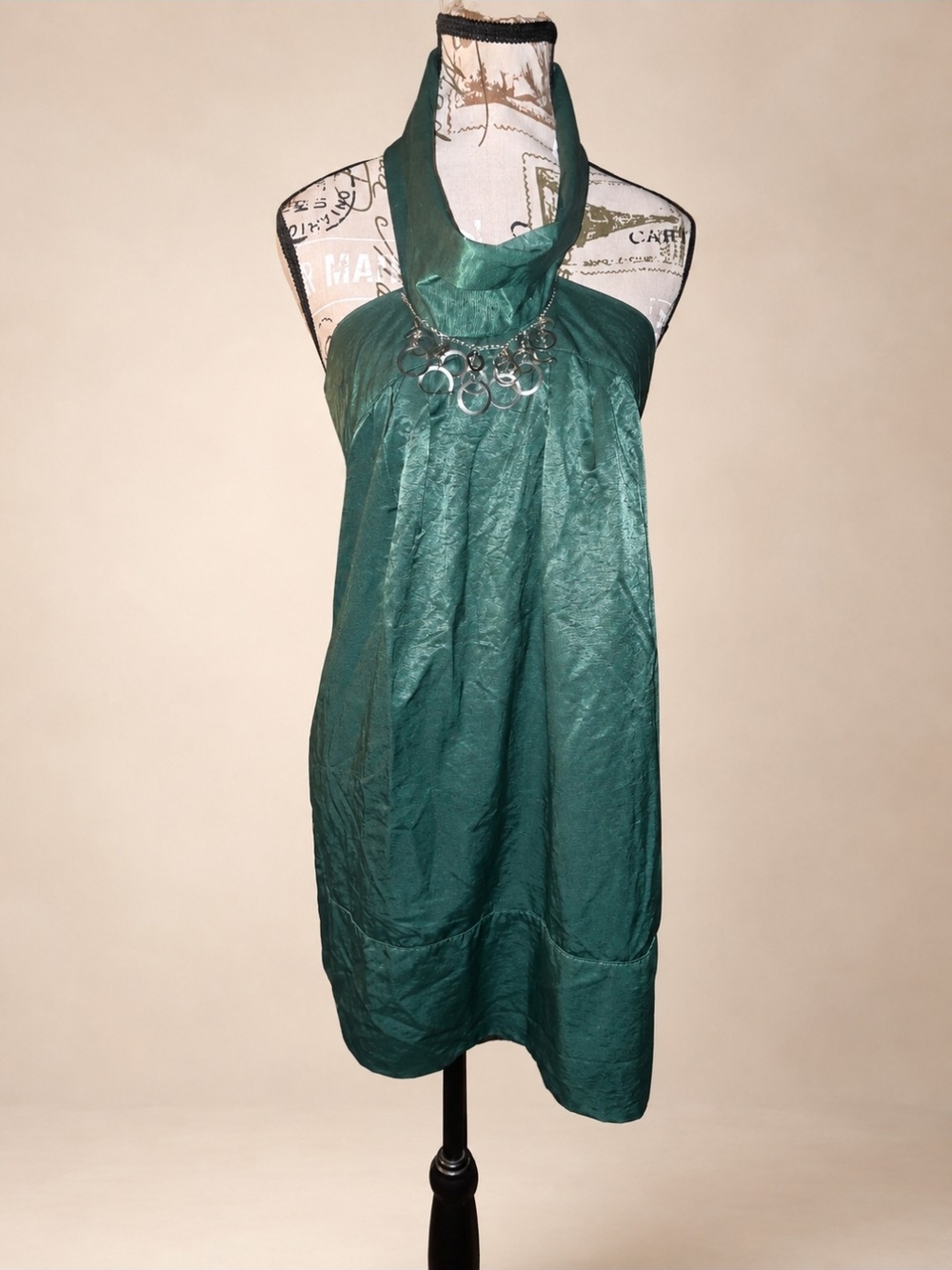 Gorgeous Emerald Green Halter Dress Read Description